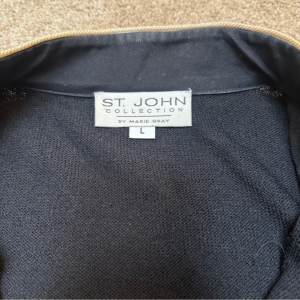 SOLDSt. John Collection by Marie Gray Nautical Zip Cardigan Jacket Embroidery L - Picture 4 of 8
